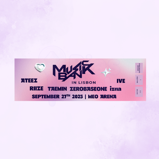 Entrada conmemorativa Music Bank Lisboa